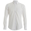 Weiß - Front - Kustom Kit Herren Slim Fit Oxford Hemd, langärmlig
