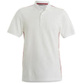 Weiß-Rot - Front - Kustom Kit Herren Team Style Slim Fit Polo-Shirt, kurzärmlig