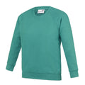 Emerald - Front - AWDis Academy Kinder Schul Sweatshirt, Rundhals