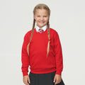 Rot - Side - AWDis Academy Kinder Junior Schul Sweatshirt mit V-Ausschnitt