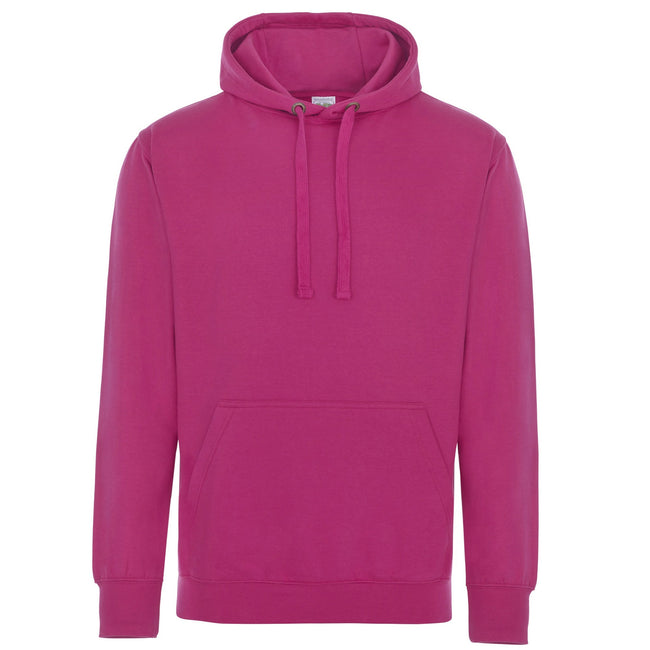 Dunkles Pink - Front - AWDis Just Hoods Unisex Kapuzen-Sweatshirt