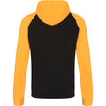 Schwarz-Goldgelb - Back - Awdis Just Hoods Unisex Kapuzen-Sweatshirt, zweifarbig