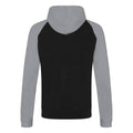 Marineblau-Grau meliert - Back - Awdis Just Hoods Unisex Kapuzen-Sweatshirt, zweifarbig
