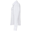 Weiß - Side - Premier Damen Langarm-Hemd im Piloten-Stil