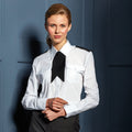 Weiß - Lifestyle - Premier Damen Langarm-Hemd im Piloten-Stil