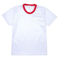 Weiß-Rot - Front - American Apparel Unisex T-Shirt mit Netzmaterial, Kurzarm