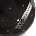 Schwarz-Klassik Rot - Side - Beechfield Unisex 5 Panel Kontrast Snapback Kappe