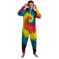 Regenbogen - Side - Colortone Unisex Schlafanzug - Hausanzug - Onesie Regenbogen Tie Dye