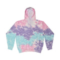 Violett-Blau-Pink - Front - Colortone Unisex Rainbow Hoodie - Kapuzenpullover, Batik-Optik