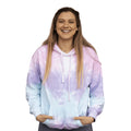 Violett-Blau-Pink - Side - Colortone Unisex Rainbow Hoodie - Kapuzenpullover, Batik-Optik