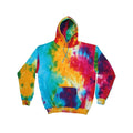 Bunter Regenbogen - Front - Colortone Unisex Rainbow Hoodie - Kapuzenpullover, Batik-Optik