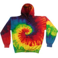 Regenbogen - Front - Colortone Unisex Rainbow Hoodie - Kapuzenpullover, Batik-Optik