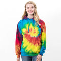 Regenbogen - Back - Colortone Unisex Rainbow Hoodie - Kapuzenpullover, Batik-Optik