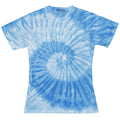 Spirale Königsblau - Front - Colortone Damen T-Shirt Batik-Optik Spirale, kurzarm