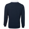 Marineblau - Back - Front Row Herren Premium Longsleeve - Rugby-Shirt - Polo-Hemd, langärmlig
