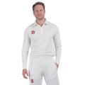 Elfenbein - Side - Gray-Nicolls Kinder Matrix Langarm Cricket Shirt