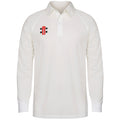 Elfenbein - Front - Gray-Nicolls Kinder Matrix Langarm Cricket Shirt