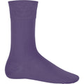 Violett - Front - Karbian Baumwolle City Herren Socken
