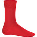 Rot - Front - Karbian Baumwolle City Herren Socken