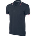 Marineblau - Front - Kariban Herren Kurzarm Polo Shirt mit Kontrast
