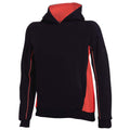 Schwarz-Rot - Front - Finden & Hales Kinder Sweatshirt mit Kapuze
