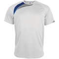 Weiß-Königsblau-Grau - Front - Kariban Proact Herren Sport T-Shirt mit Rundhalsausschnitt, Kurzarm