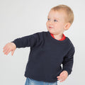 Marineblau - Back - Larkwood Baby Unisex Pullover mit Schulter Verschluss