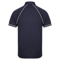 Marineblau-Weiß - Back - Finden & Hales Herren Sport Polo-Shirt, Kurzarm