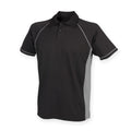 Schwarz-Gunmetal Grau - Front - Finden & Hales Herren Sport Polo-Shirt, Kurzarm