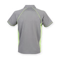 Gunmetal Grau-Limette - Back - Finden & Hales Herren Sport Polo-Shirt, Kurzarm