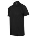 Schwarz-Schwarz - Side - Finden & Hales Herren Sport Polo-Shirt, Kurzarm