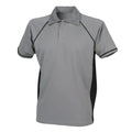 Metall-Grau-Schwarz - Front - Finden & Hales Herren Sport Polo-Shirt, Kurzarm