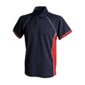 Marineblau-Rot-Weiß - Front - Finden & Hales Herren Sport Polo-Shirt, Kurzarm