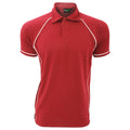 Rot-Weiß - Front - Finden & Hales Herren Sport Polo-Shirt, Kurzarm