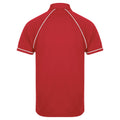 Rot-Weiß - Back - Finden & Hales Herren Sport Polo-Shirt, Kurzarm