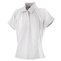 Weiß-Weiß - Front - Finden & Hales Damen  Sport Polo Shirt Coolplus