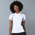 Weiß-Schwarz-Schwarz - Lifestyle - Finden & Hales Damen  Sport Polo Shirt Coolplus