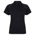 Marineblau-Marineblau - Front - Finden & Hales Damen  Sport Polo Shirt Coolplus