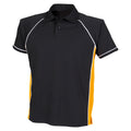 Schwarz-Bernstein-Weiß - Front - Finden & Hales Kinder Sport Polo T-Shirt