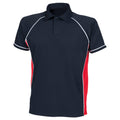 Marineblau-Rot-Weiß - Front - Finden & Hales Kinder Sport Polo T-Shirt