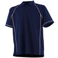 Marineblau-Weiß - Front - Finden & Hales Kinder Sport Polo T-Shirt