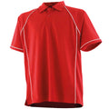 Rot-Weiß - Front - Finden & Hales Kinder Sport Polo T-Shirt
