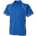 Königsblau-Weiß - Front - Finden & Hales Kinder Sport Polo T-Shirt