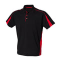 Schwarz-Rot - Front - Finden & Hales Herren Polo-Shirt Club
