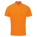 Neon Orange - Front - Premier Herren Coolchecker Pique Kurzarm Polo T-Shirt