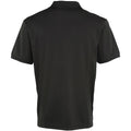Schwarz - Back - Premier Herren Coolchecker Pique Kurzarm Polo T-Shirt