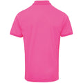 Neon Pink - Back - Premier Herren Coolchecker Pique Kurzarm Polo T-Shirt