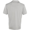 Silber - Back - Premier Herren Coolchecker Pique Kurzarm Polo T-Shirt