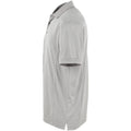 Silber - Side - Premier Herren Coolchecker Pique Kurzarm Polo T-Shirt