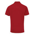 Burgunder - Back - Premier Herren Coolchecker Pique Kurzarm Polo T-Shirt